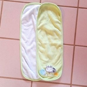 2 burp cloths